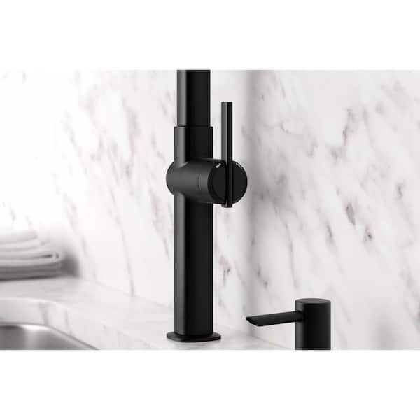 KOHLER R22153-SD-BLS Single-Handle Pull-Down  Kitchen Faucet in Black Stainless