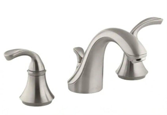 Kohler Forte Widespread bathroom sink faucet, Brushed Nickel K-10272-4-BN