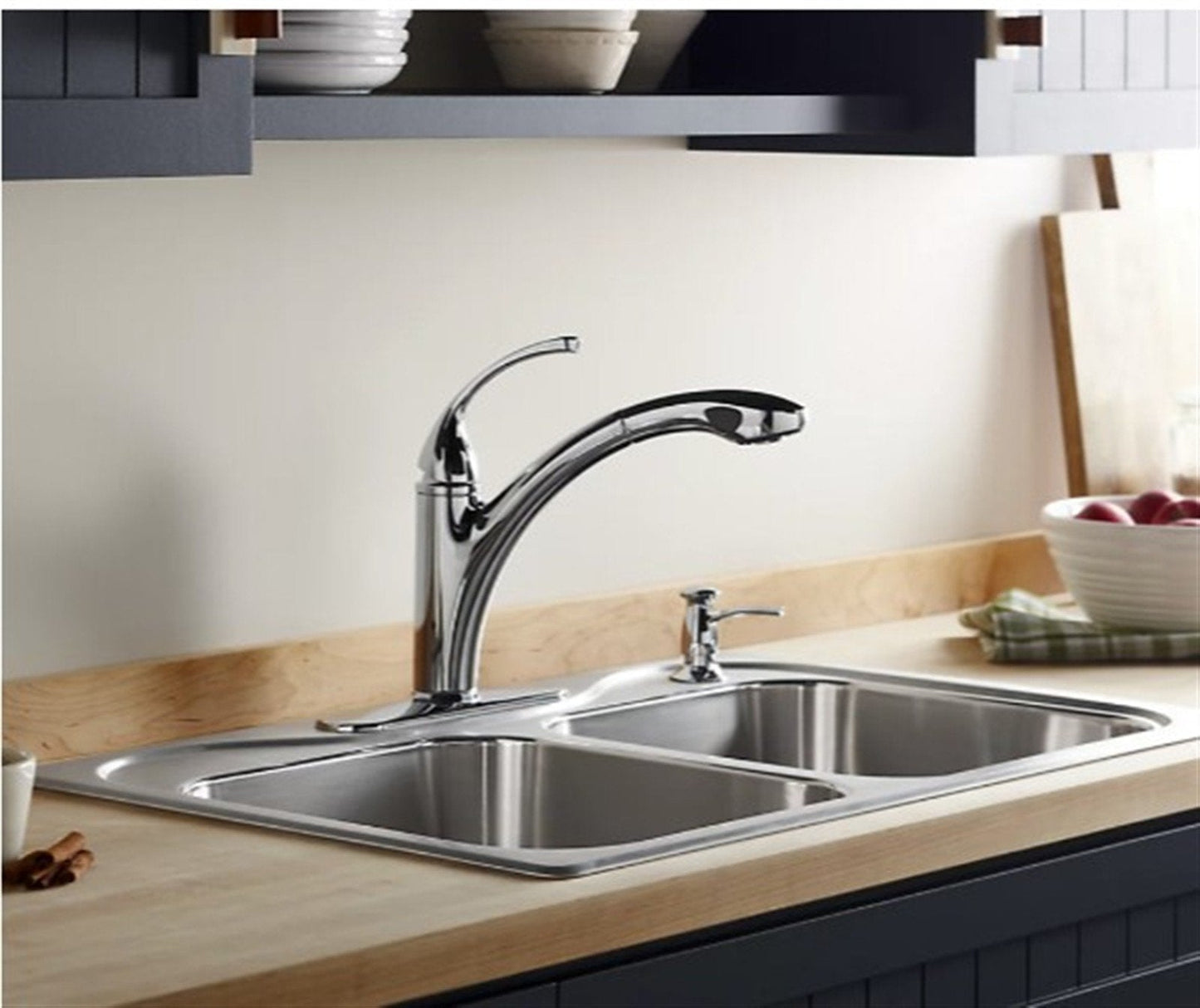 Kohler Forté Single Handle Pull-Out Sprayer Kitchen Faucet - Polished Chrome (K-10433-CP)