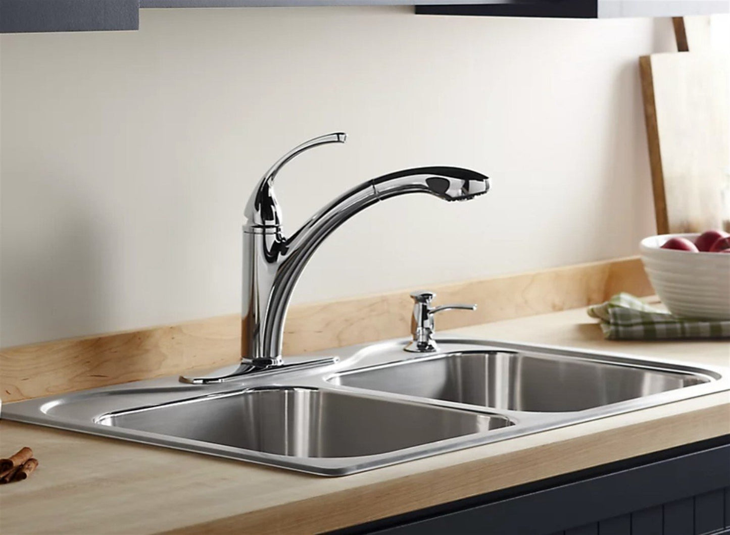 Kohler Forté Single Handle Pull-Out Kitchen Faucet Polished Chrome K-10433-CP