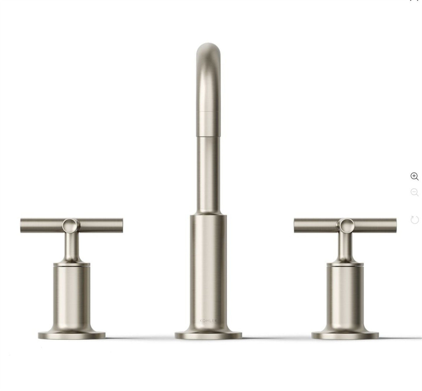 Kohler Purist Widespread bathroom faucet Cross hande Brushed Nickel K-14406-3-BN