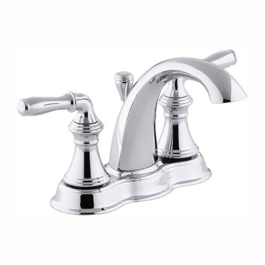 Kohler Devonshire 4 in. Centerset Bathroom Faucet Polished Chrome K-393-N4-CP