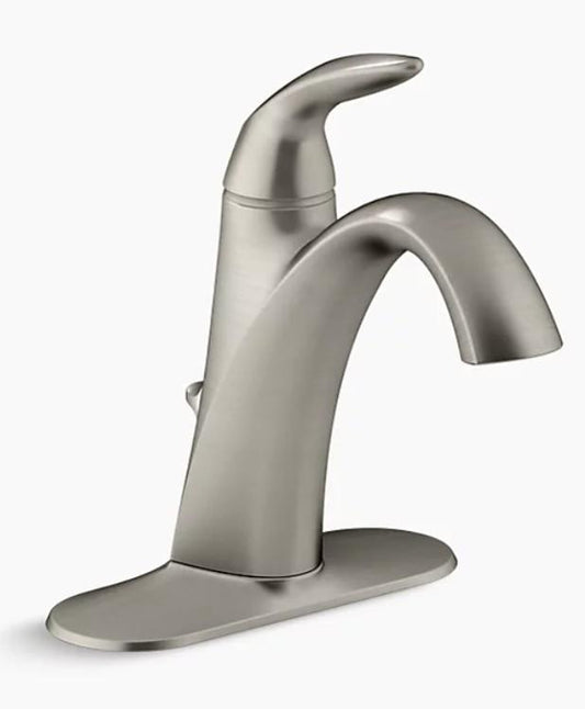 Alteo Single Handle 1-Hole Mid-Arc Bathroom Faucet Brushed Nickel K-45800-4-BN