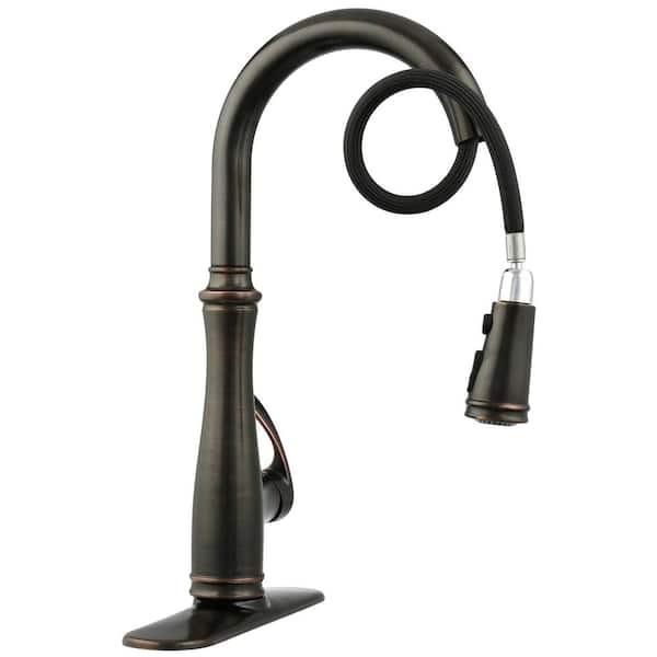 Kohler Bellera Single-Handle Pull-Down Sprayer Kitchen Faucet with DockNetik and Sweep Spray in Oil-Rubbed Bronze K-560-2BZ