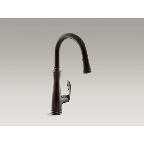 Kohler Bellera Single-Handle Pull-Down Sprayer Kitchen Faucet with DockNetik and Sweep Spray in Oil-Rubbed Bronze K-560-2BZ