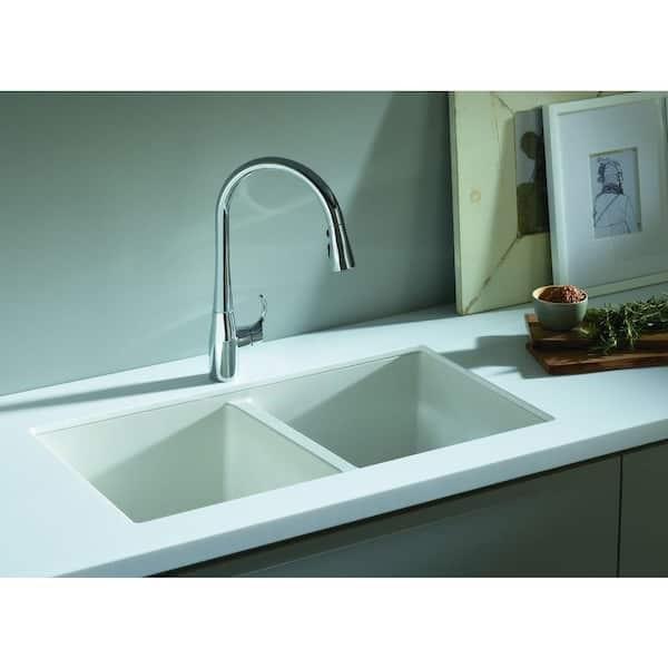 Kohler Simplice Single Hole Pull Down Kitchen Faucet -K596-VS Polished Chrome