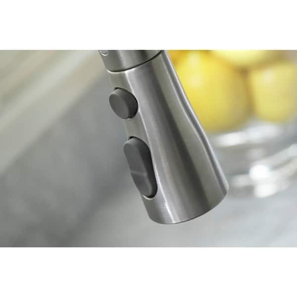 Kohler Simplice 1 Hole Pull Down Kitchen Faucet in Vibrant Stainless K-597-VS