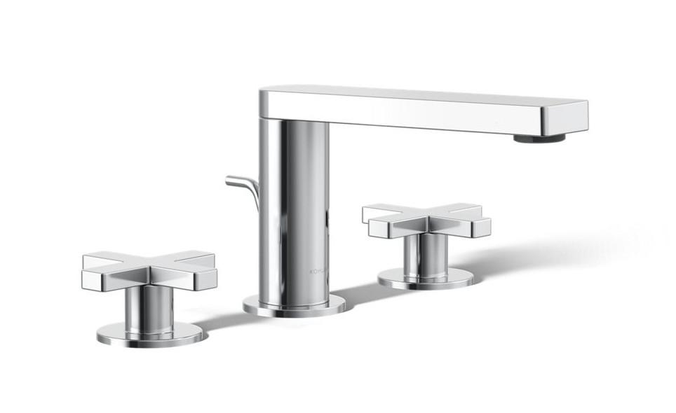 KOHLER Composed Widespread Bathroom Sink Faucet Cross Handles K-73060-3-CP