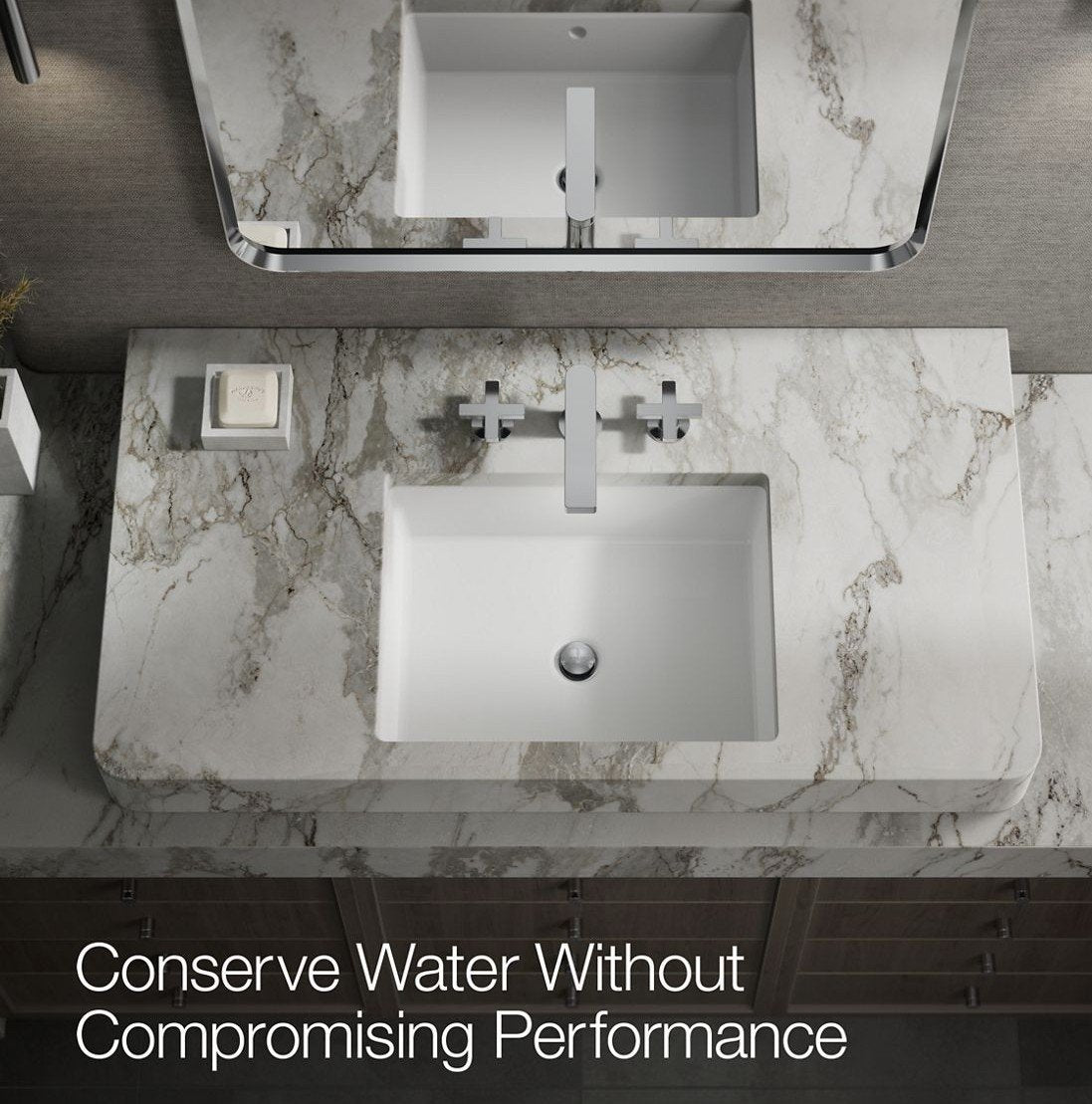 KOHLER Composed Widespread Bathroom Sink Faucet Cross Handles K-73060-3-CP