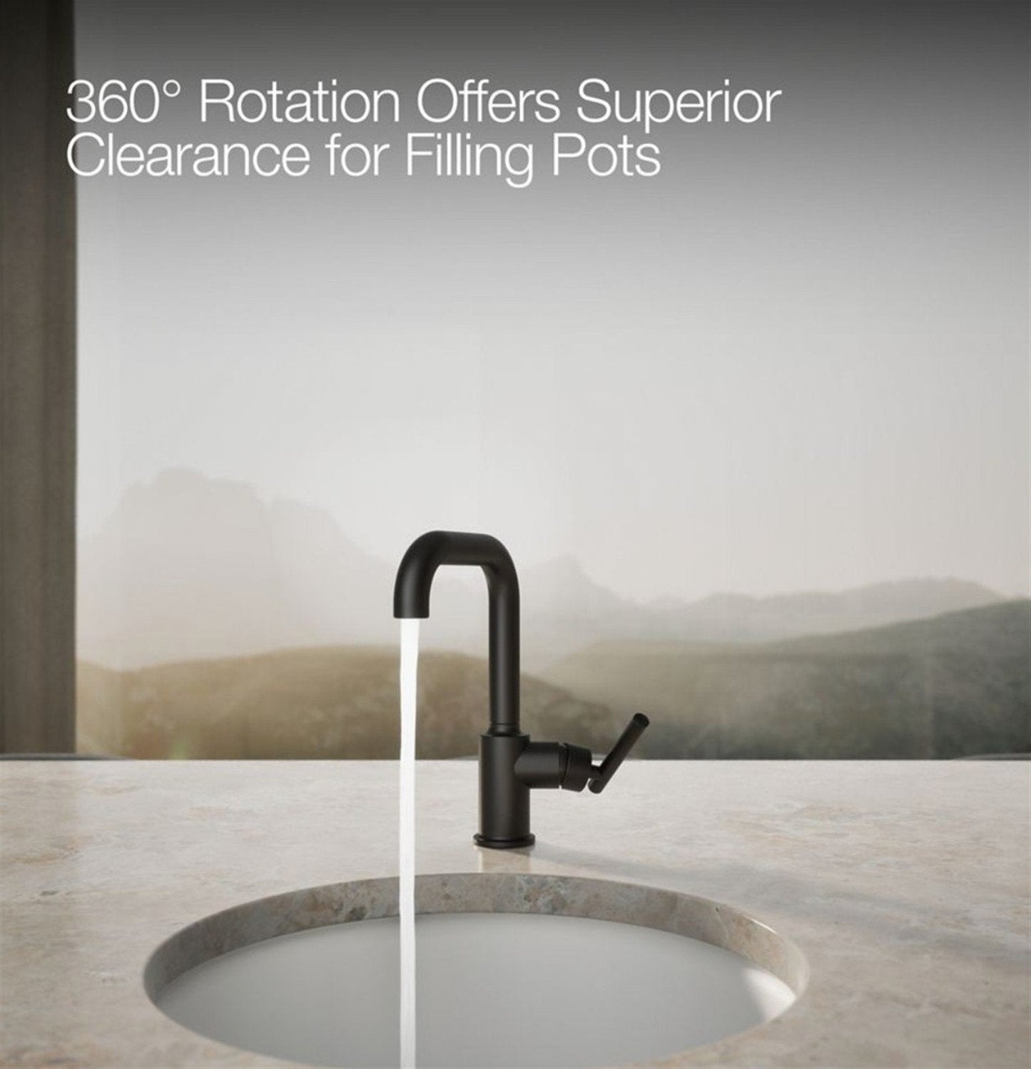 Kohler Purist 1 Hole Standard Kitchen Faucet in Vibrant Stainless K-7509-VS