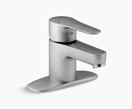 Kohler July 1-handle bathroom sink faucet, Brushed Chrome, K-98146-4-CB