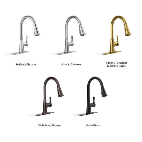 Kohler Tyne Single-Handle Pull-Down Sprayer Kitchen Faucet in Oil-Rubbed Bronze K-R21415-2BZ