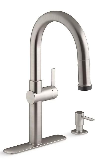 Kohler Rune 1-Handle Pull-Down Kitchen Faucet Vibrant Stainless K-R22153-SD-BLS