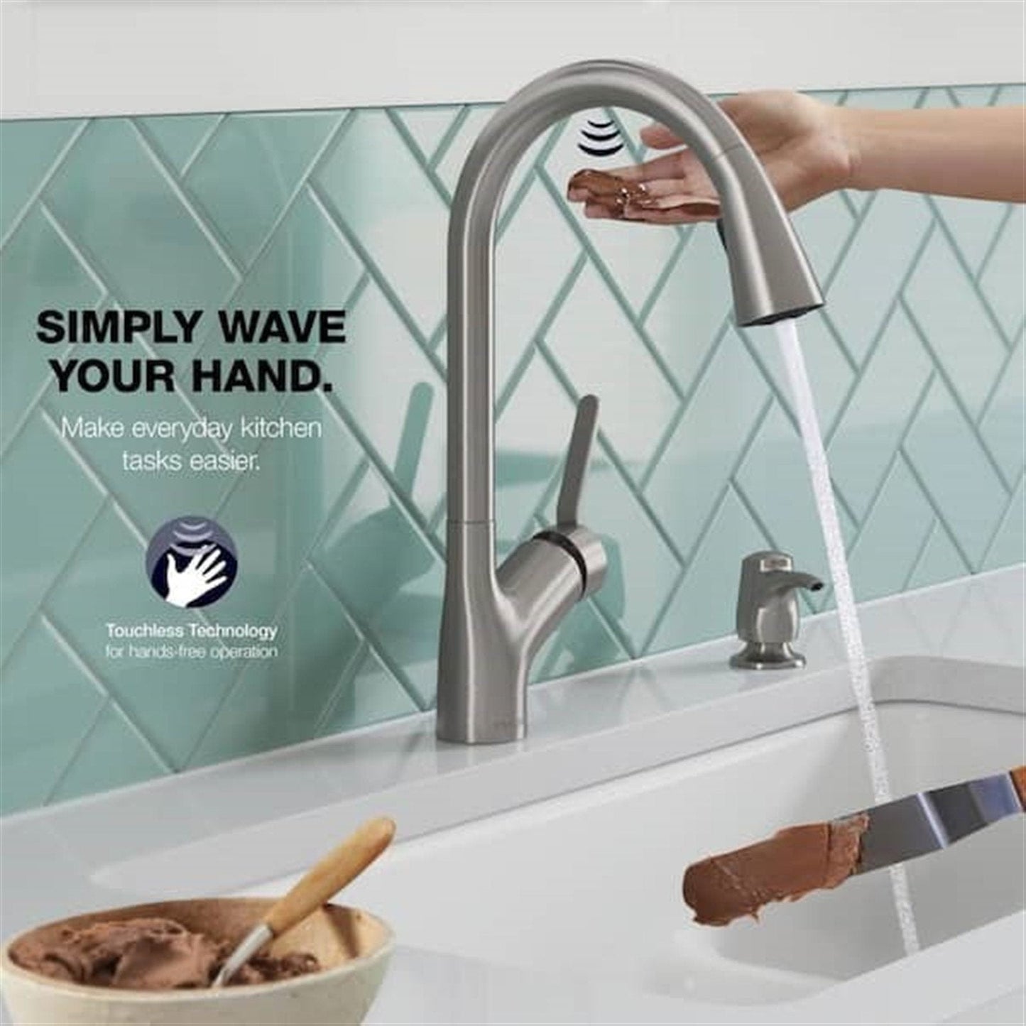 Kohler Setra 1 Hole Pull Down Kitchen Faucet in Vibrant Stainless K-R22898-SD-VS