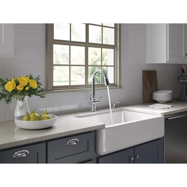 Kohler Thierry Pull Down Kitchen Faucet w/ Soap Dispenser Chrome K-R22969-SD-CP