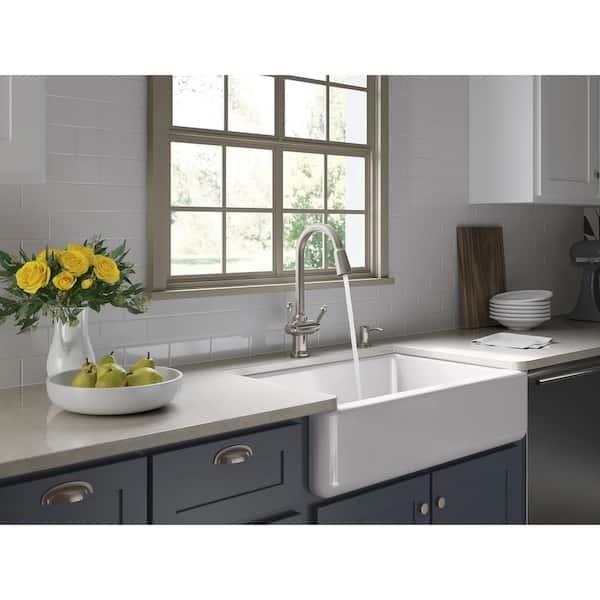 Kohler Thierry Pull Down Kitchen Faucet w/soap Vibrant Stainless K-R22969-SD-VS