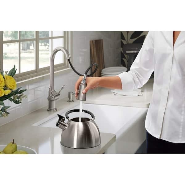 Kohler Thierry Pull Down Kitchen Faucet w/soap Vibrant Stainless K-R22969-SD-VS