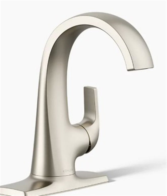 Kohler Cursiva 1 Hole Bathroom Faucet Brushed Nickel K-R30577-4D-BN ✅