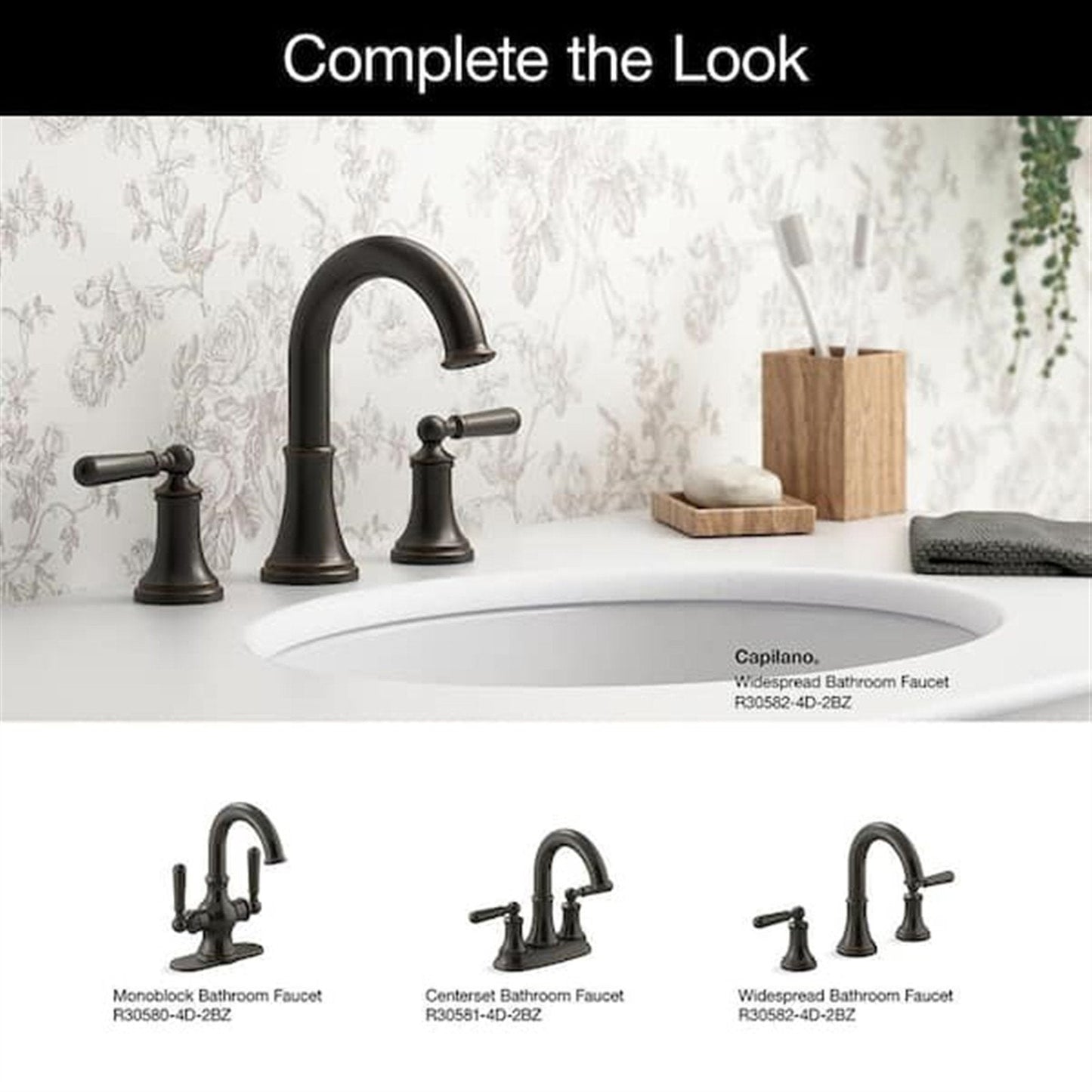 Kohler Capilano 8 in. Widespread Bathroom Faucet Oil-Rubbed Bronze K-R30582-4D-2BZ