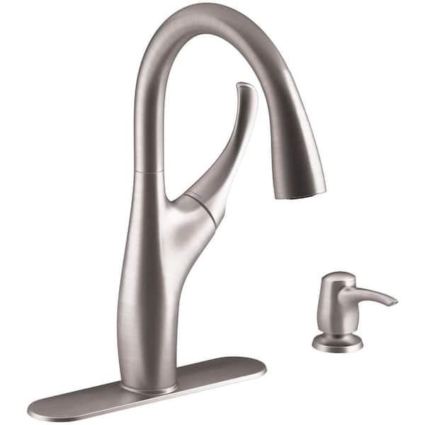 KOHLER Mazz R72511-SD-VS Pull-Down Sprayer Kitchen Faucet in Vibrant Stainless