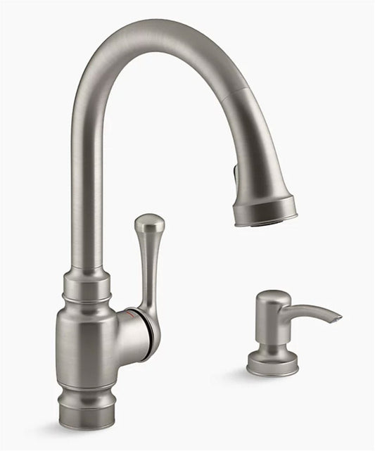 Kohler Carmichael Kitchen Sink Faucet Vibrant Stainless K-R72512-SD-VS