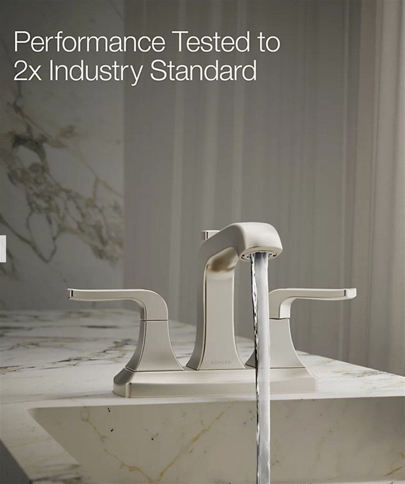 Kohler Rubicon 4 in. Centerset Bathroom Faucet Vibrant Brushed Nickel K-R76215-4D-BN