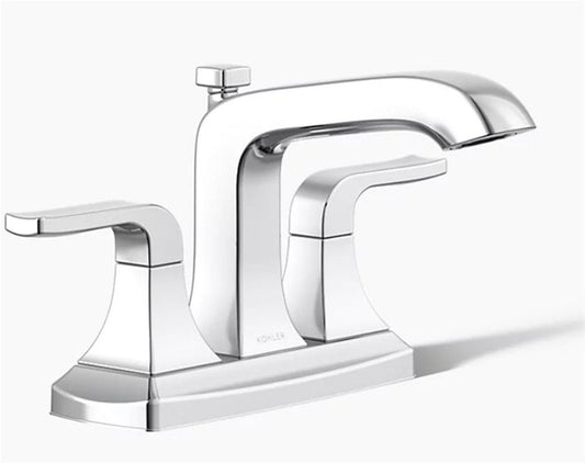Kohler Rubicon 4 in. Centerset Bathroom Faucet Polished Chrome K-R76215-4D-CP