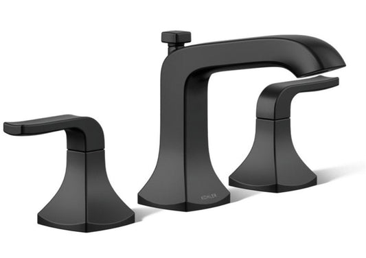 Kohler Rubicon 8 in. Widespread Bathroom Faucet Matte Black K-R76216-4D-BL