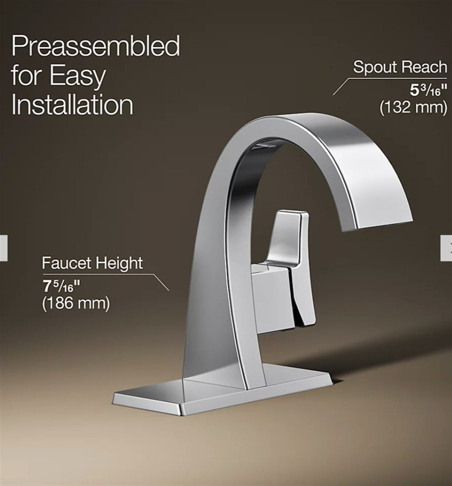 Kohler Katun 1-handle bathroom sink faucet Polished Chrome R78037-4D-CP