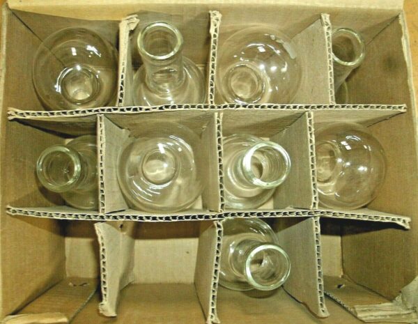 Box Of 9 Bomex Round Bottom Boiling Flask 50mL-Science Lab-NEW-American EDU - Image 2