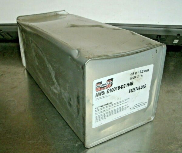 Unibraze AWS: E 10018-D2 H4R Full Can NEW-Sealed Welding Electrodes