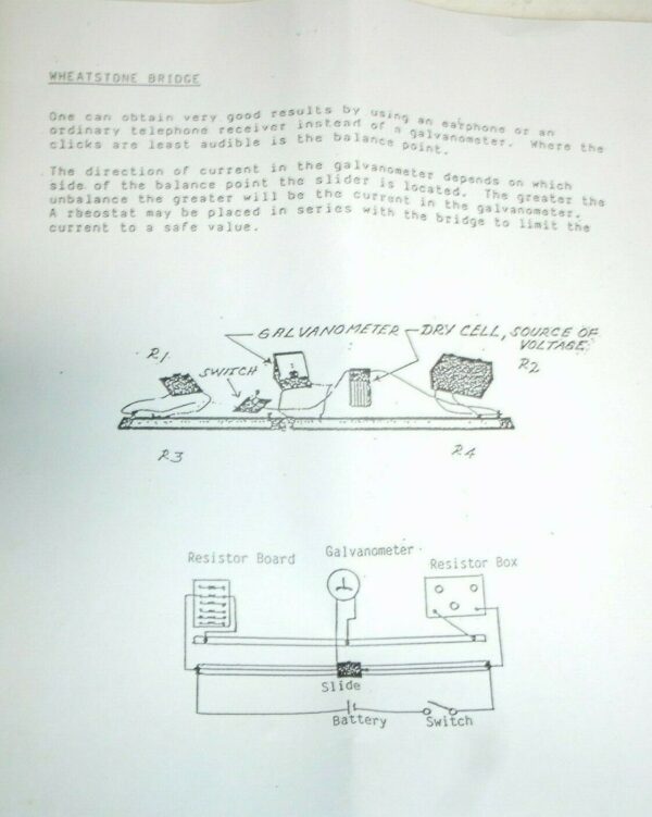 Eisco Wheatstone Bridge PH1156b 4 Gap Resistance-Electrical Meter NEW - Image 7